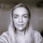 black and white headshot of a young women called stacey