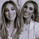black and white image of the founders of pretty lavish, samantha and stephanie frost